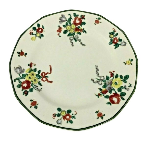 Royal Doulton Old Leeds Sprays 3 Bread & Butter Plates Green Backstamp 6.5" - Picture 8 of 10